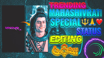 Mahashivratri special Status Tutorial Alight motion Odia ||Odia Bhajan Status Tutorial Alight motion