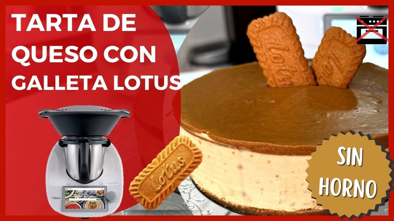 TARTA de galleta LOTUS​ con THERMOMIX ✅ | La TARTA de QUESO SIN HORNO 🤩​ con la galleta más dulce 🍬