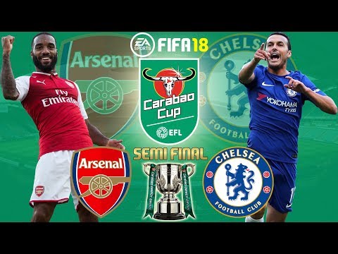 FIFA 18 |  Arsenal vs Chelsea | Carabao Cup Semi Final 2nd Leg 2017/18 | Prediction Gameplay