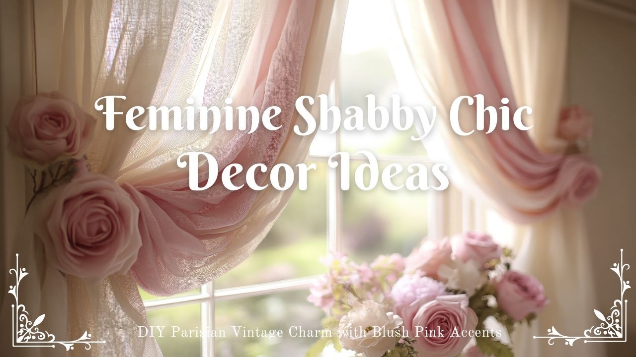 Feminine Shabby Chic Decor Ideas: DIY Parisian Vintage Charm with Blush Pink Accents