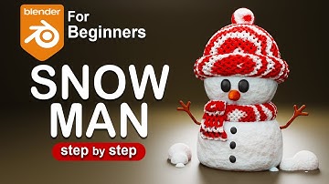 Blender Tutorial: Snowman Modeling with Celtic Links Knit Hat & Scarf #blender #tutorial #polyeevee