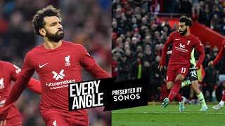 Every angle of Salah's strike from Alisson's pinpoint pass | Liverpool vs Man City