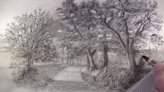 How to Draw with Charcoal Pencils - Landscape Sketching screenshot 4