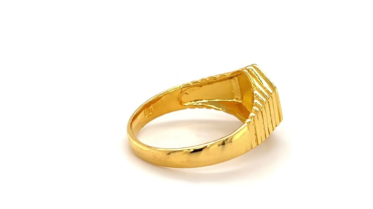 Stunning Geometric Gold Ring for Men