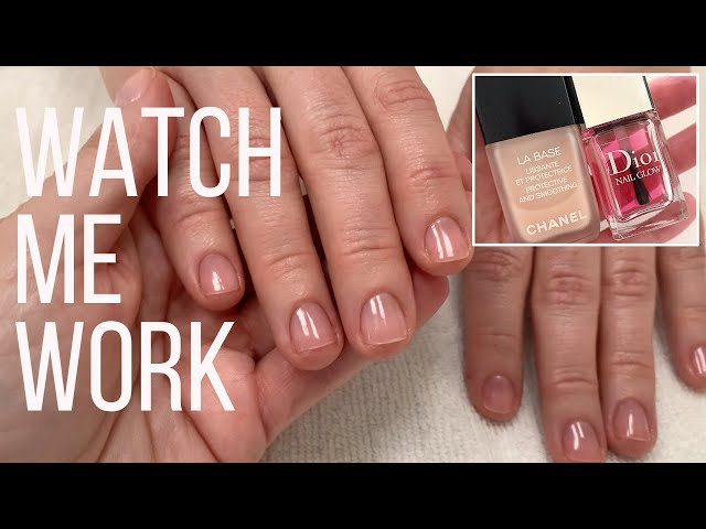 CLEAN LOOK MANICURE w/Chanel & Dior [WATCH ME WORK/NO AUDIO/JUST