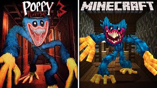 MINECRAFT Nightmare Huggy Wuggy vs Poppy Playtime 3 ORIGINAL VS MINECRAFT