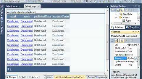 ASP  NET Ajax  tworzenie strony  pobieranie danych z bazy MSSQL cz 3