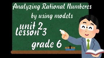 Analyzing Rational Numbers  by Using Models Lesson 3 prim6