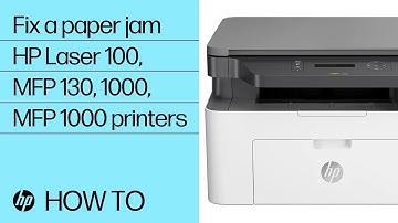 How to fix a paper jam in HP Laser 100, MFP 130, 1003, 1008, MFP 1130, & MFP 1180 | HP Support
