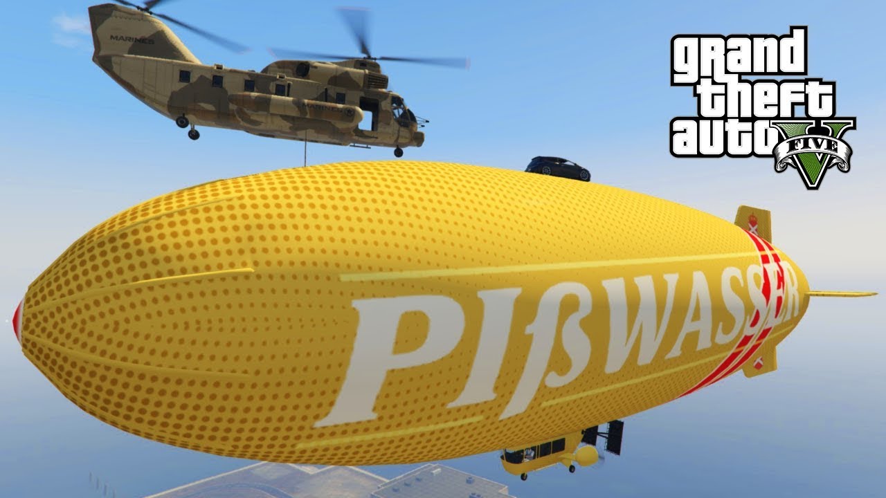 GTA V Freeroam AUTO OP ZEPPELIN LANDEN! YouTube