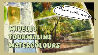 Paint with me 🎨 early autumn sketches 🍁 Mijello Tourmaline paints 😊