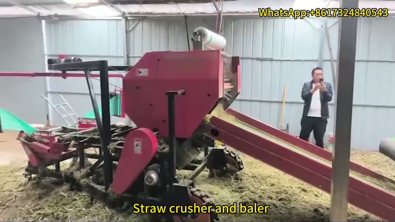 Straw Crusher and Baler | Integrated Crushing & Baling Machine for Crop Residue | Working Demo