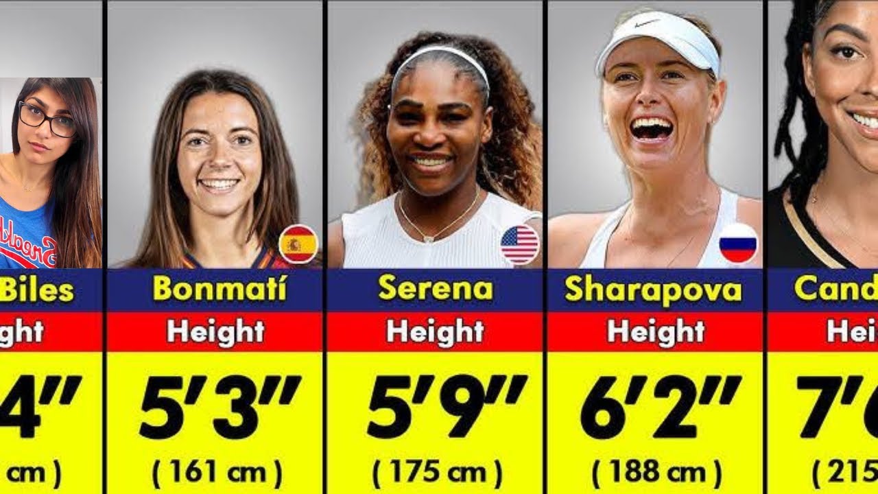 Height of Famous Female Athletes 2025