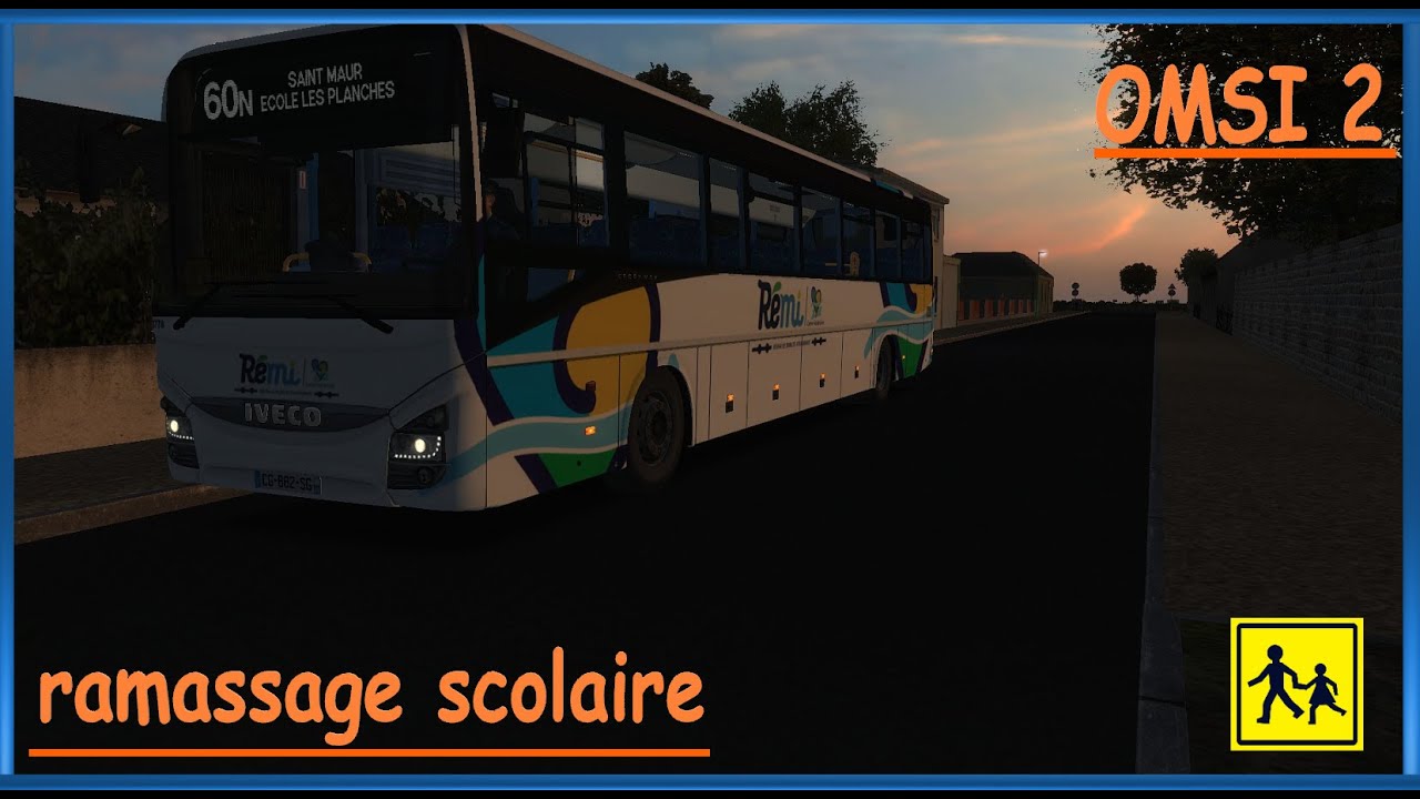 🚌 OMSI 2 / Ramassage scolaire Horizon 16 ligne S4 - iveco Bus Family Scool [ Non Commenté ]