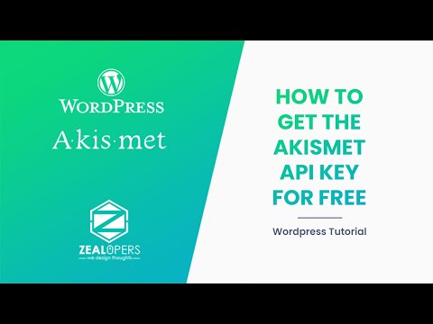 How to get the Akismet API key for FREE and stop spams.