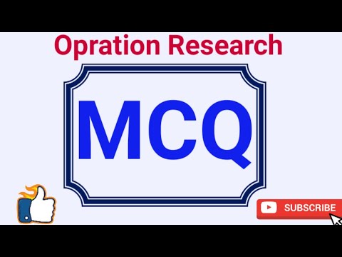 Sample Questions of MCQ in Opration Research(Part-9)