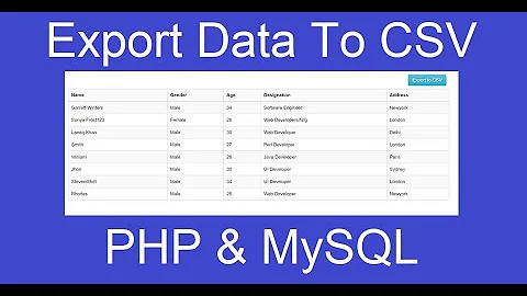 Export MySQL Table Data to CSV in PHP - Complete Source code download