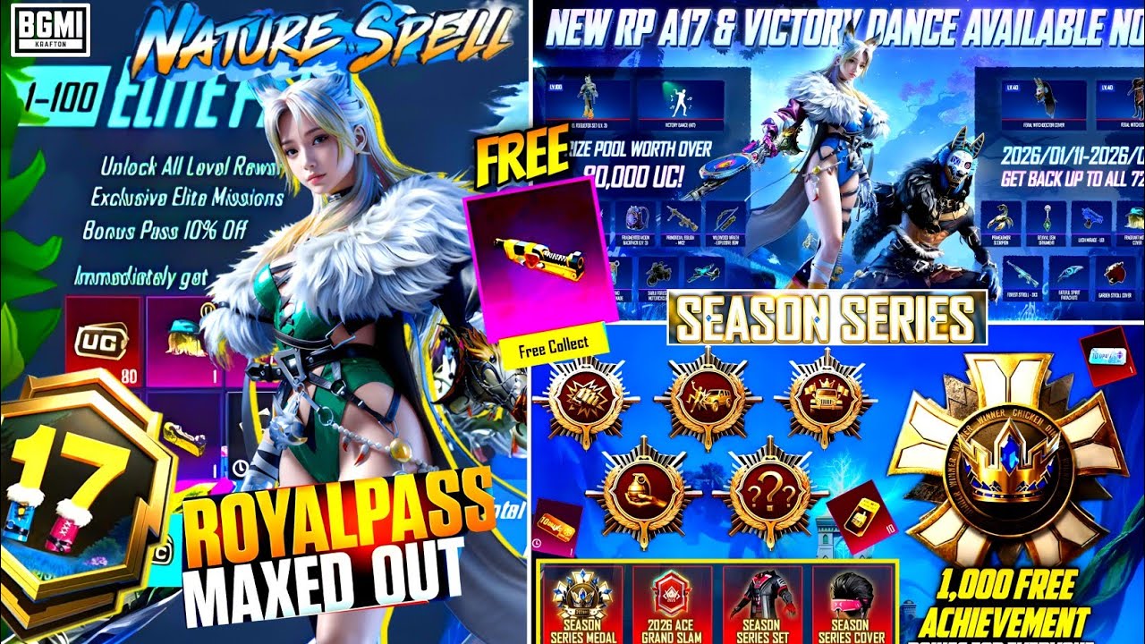 BGMI 4.2 SEASON MEDAL | BGMI A17 ROYAL PASS IS HERE | A17 ROYAL PASS 1 TO 100RP REWARDS | RP UPGRADE