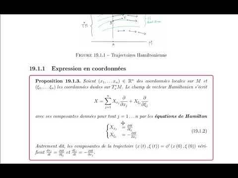 Géométrie différentielle, chap. 19.3.1.4 Formulation Hamiltonienne du flot géodésique