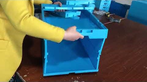 Plastic Collapsible Crates With Lid /Solid box folding crate with cover