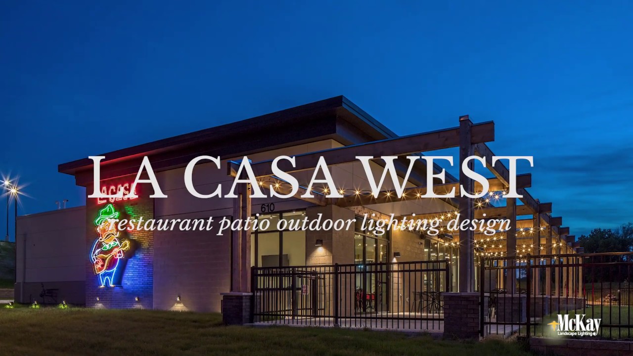 La Casa West | Outdoor Restaurant Patio String Lighting Design - Omaha