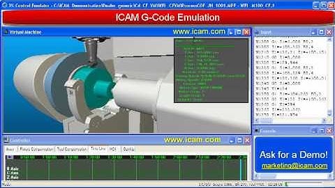 Control Emulator for G-code Simulation- ICAM- CNC machine simulation