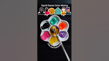 Guess the Mixed Color of Squid Game 2 | Paint Mixing #squidgame #colormixing #paintmixing #asmr