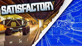 I USED BLUEPRINTS to create a HIGHWAY FOR TRUCKS!!!  in SATISFACTORY Update 7 - Part 8