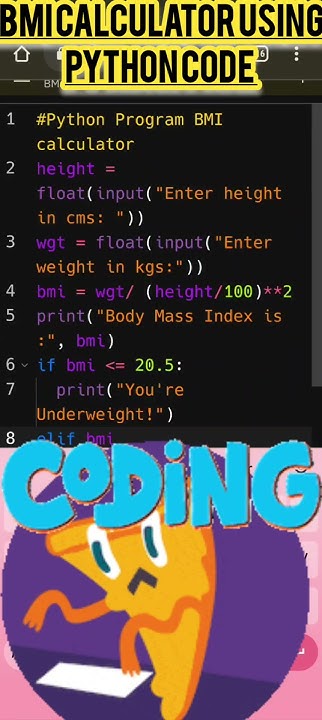 BMI Calculator 🧮using Python Code|Python Program🧑‍💻#shorts# ...
