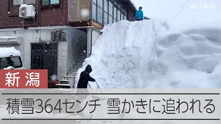 雪 新潟県津南町で364センチの積雪 雪下ろしや雪かきに追われる - YouTube