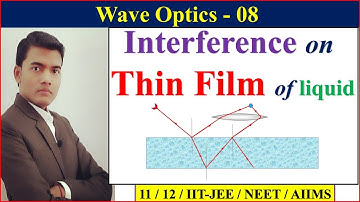 Class 12 Wave Optics 08 | Thin Film Interference | Interference on Thin Film Of Liquid | JEE / NEET