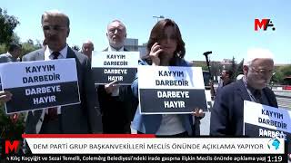 DEM PARTİ MİLLETVEKİLLERİ MECLİS'TE YÜRÜYÜŞ YAPIYOYR