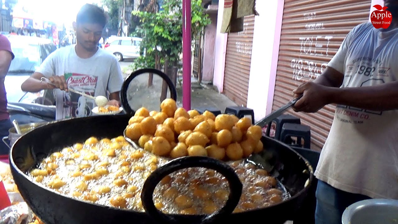 Tasty food | Mini punugulu making | Hyderabad street food | punugulu | APPLE STREET FOOD