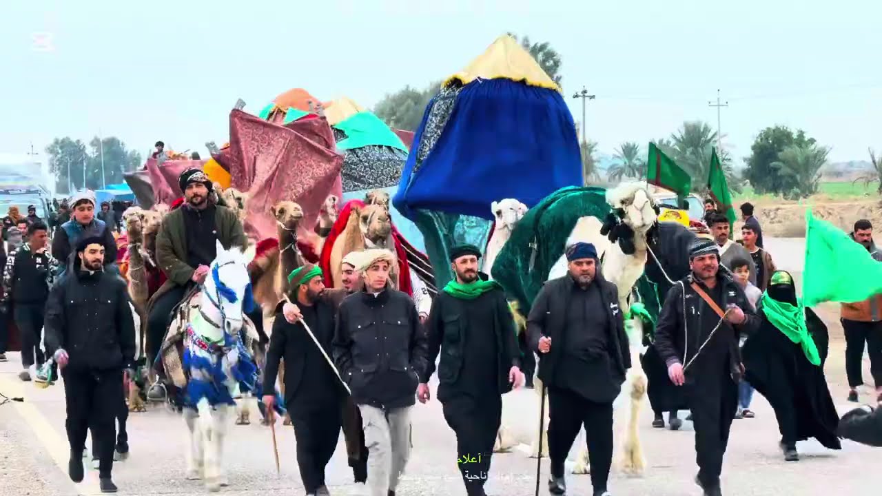 زوار الامام الكاظم ع يصلون الى قرية القصر مشارف قضاء علي الغربي