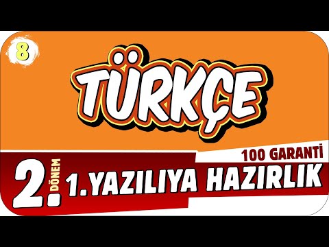 8.Sınıf Türkçe 2.Dönem 1.Yazılıya Hazırlık 📝 #2023