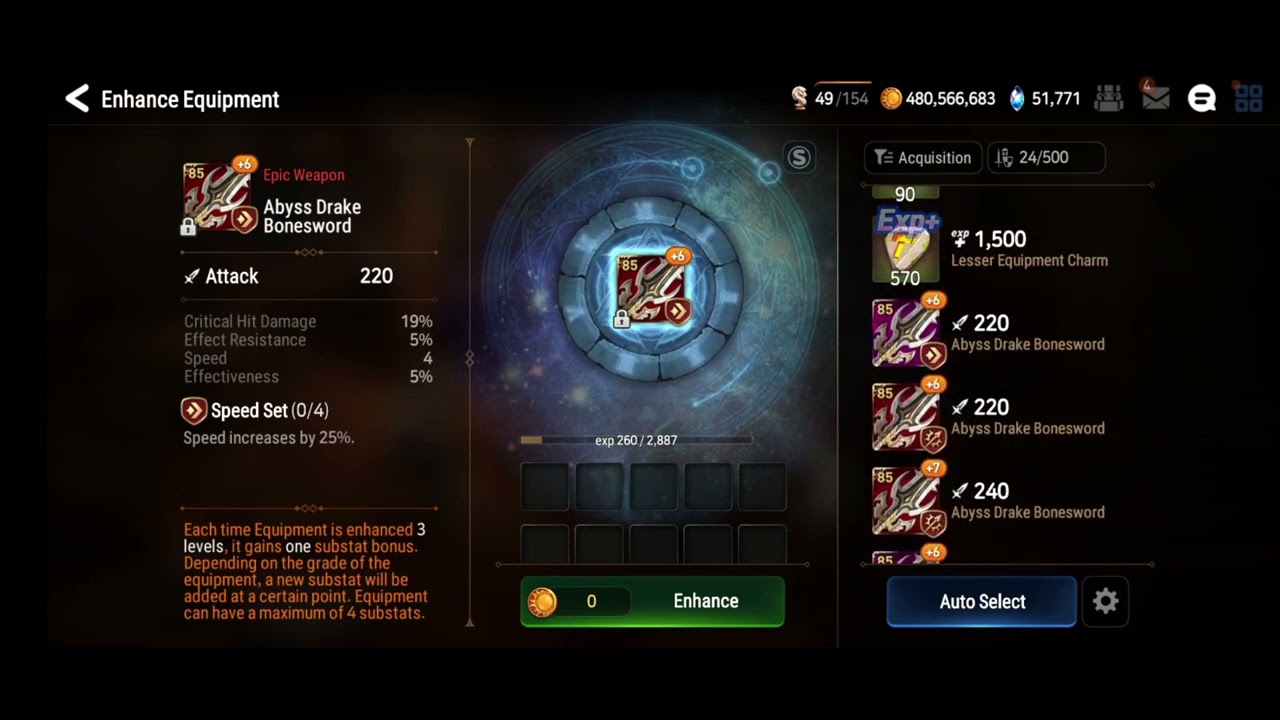 Epic Seven Wyvern Gear Enhancing 09/22 (Rings, weapons and chests)