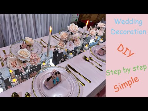 DIY Mirror Wedding Table Decoration / Mirror Table Runner / Centerpieces