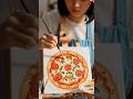 Pizza painting only girl artist canvas | Realistic Pizza Painting 🍕🎨 AI Art ASMR | Satisfying art