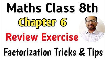 Class 8 Math Book Review Exercise Chapter 6 | Unit 6 Rev Ex 6 Class 8th Maths PTB | Learning Zone