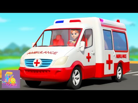 Acil Durum Araçları Şarkısı + Çocuklar İçin Eğitici Anaokulu Video -Huffypuffy