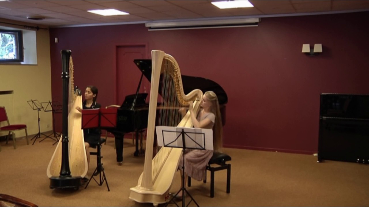 Marcel Tournier  - from 4 preludes - I & III for two harps