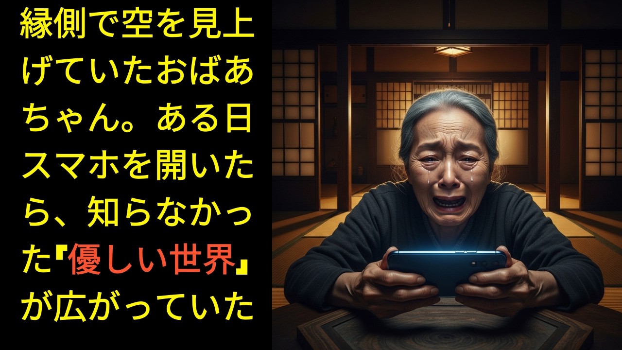 縁側で空を見上げていたおばあちゃん。ある日スマホを開いたら、知らなかった「優しい世界」が広がっていた