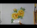 #DicaRapidaSemana - Vamos Aprender a Pintar Rosas Amarelas, Folhas e Botões