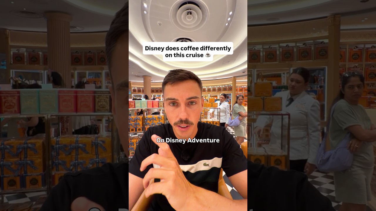Disney Adventure does coffee differently #disneyadventure #cruise