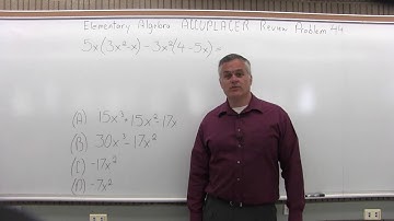 ACCUPLACER Review: Elementary Algebra Problem 44 - Mathematics with Dan Avedikian