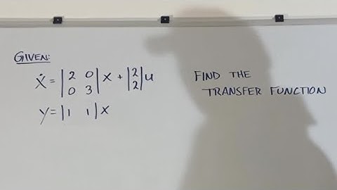 Control Systems - State Space to Transfer Function