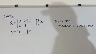 Control Systems - State Space to Transfer Function