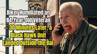Biker Humiliated an 84-Year-Old Veteran - 30 Minutes Later, a Black Hawk Unit Landed Outside the Bar