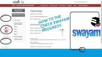 NPTEL How to the check Swayam progress #nptel #swayam #viral