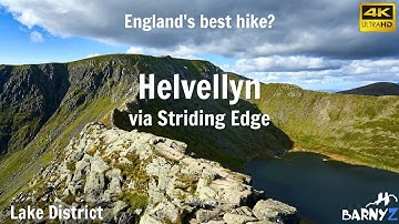 Helvellyn via Striding Edge. Best hike in the Lake District in 4K